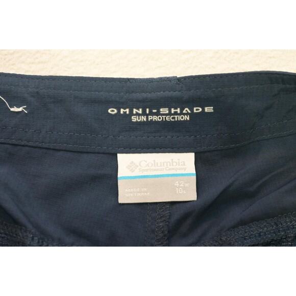 Columbia Omni-Shade Cargo Shorts Blue Fishing Hiking Camping Mens Size 42 - Picture 7 of 10
